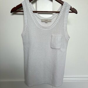 🤍 LOFT Cream Knit Tank Top